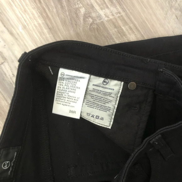 ! adriano goldschmied prima mid rise ankle cigarette jeans in super blac… - Picture 7 of 9